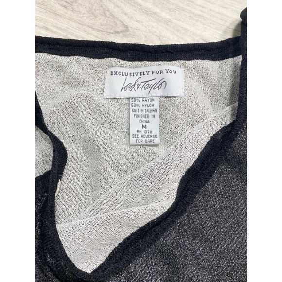 Lord & Taylor Black & White cami blouse top Size medium - Picture 11 of 12